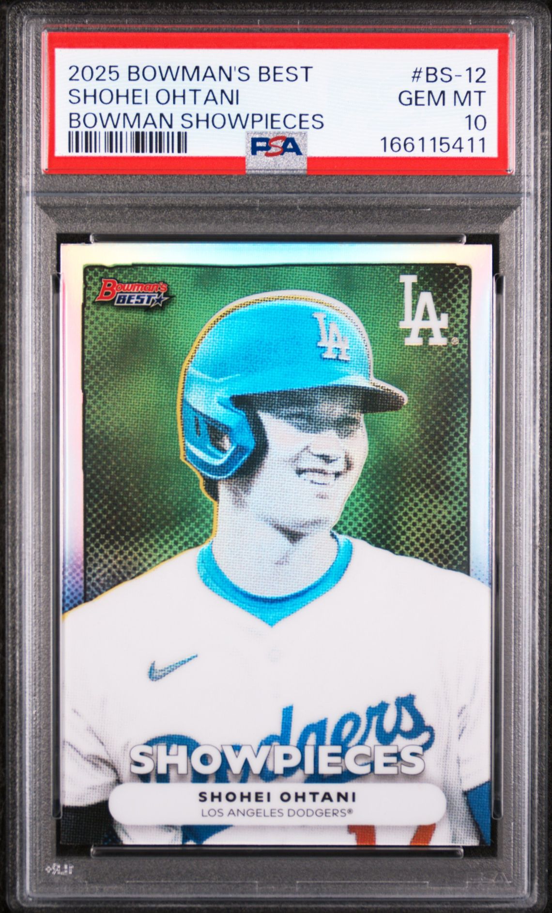 2025 Bowman's Best Bowman Showpieces Shohei Ohtani #Bs-12 Gem Mt 10 front view - PSA graded GEM MT 10