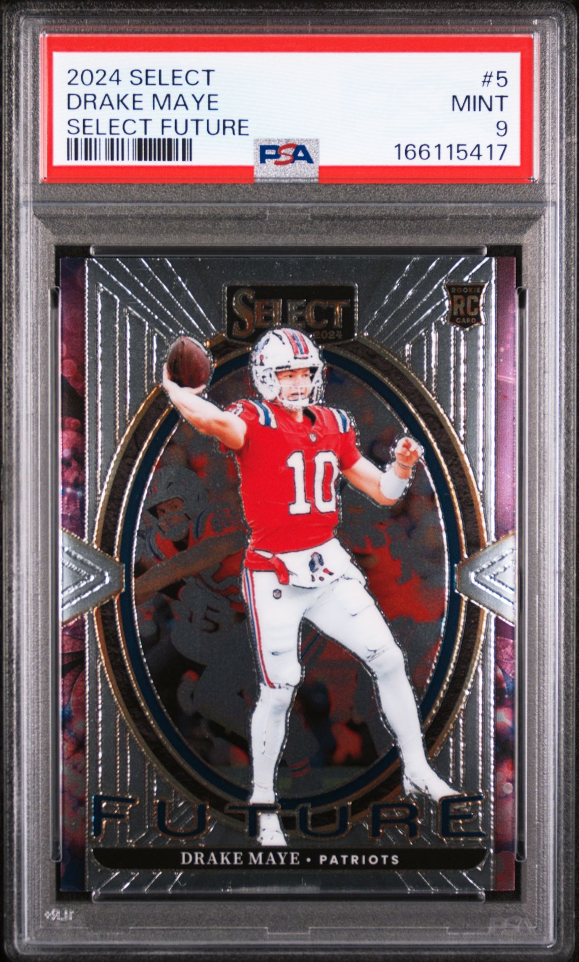 2024 Panini Select Select Future Drake Maye #5 Mint 9 front