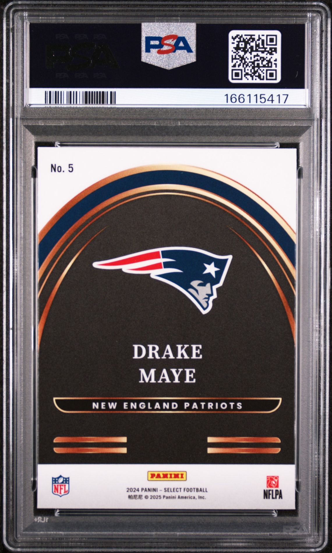 2024 Panini Select Select Future Drake Maye #5 Mint 9 back