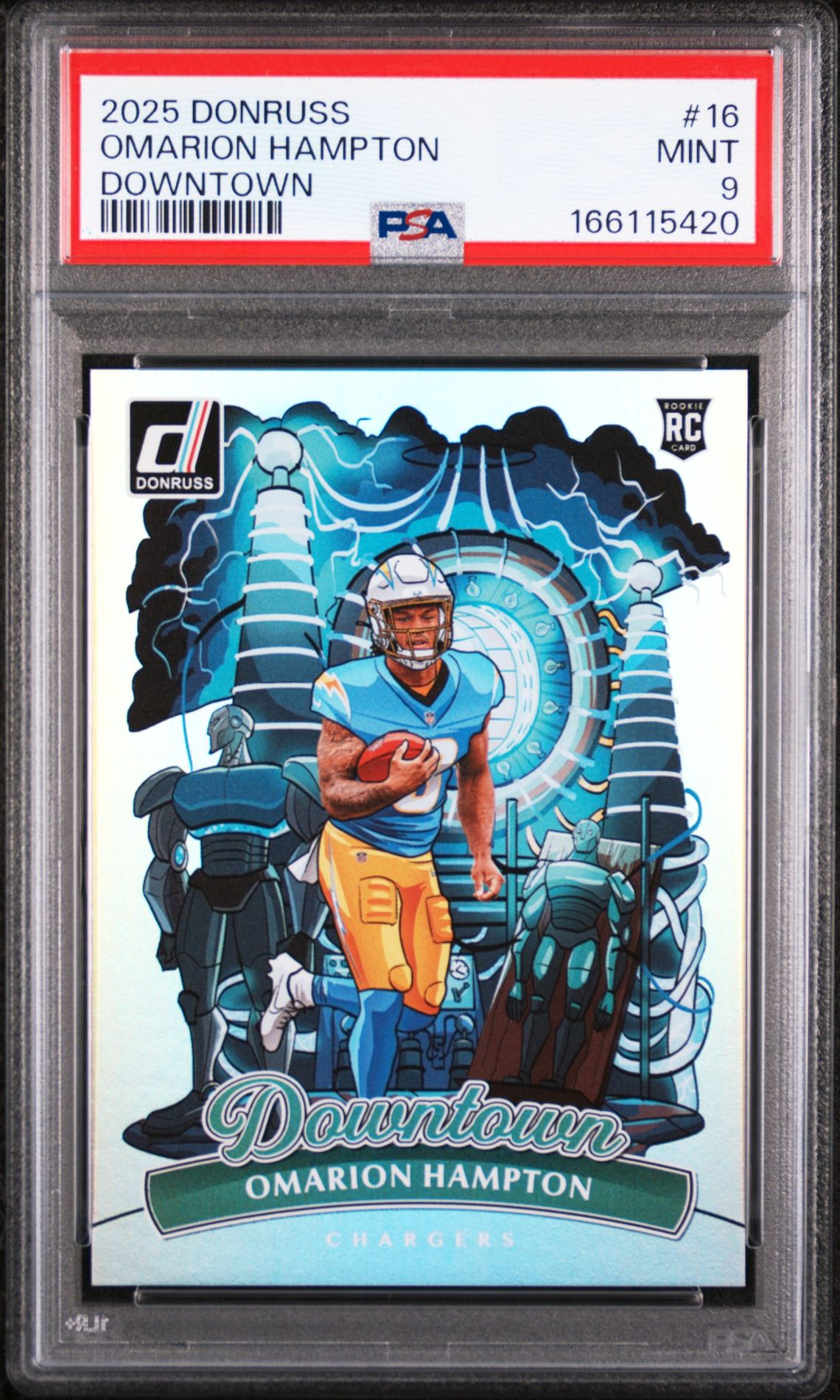 2025 Panini Donruss Downtown Omarion Hampton #16 Mint 9 front