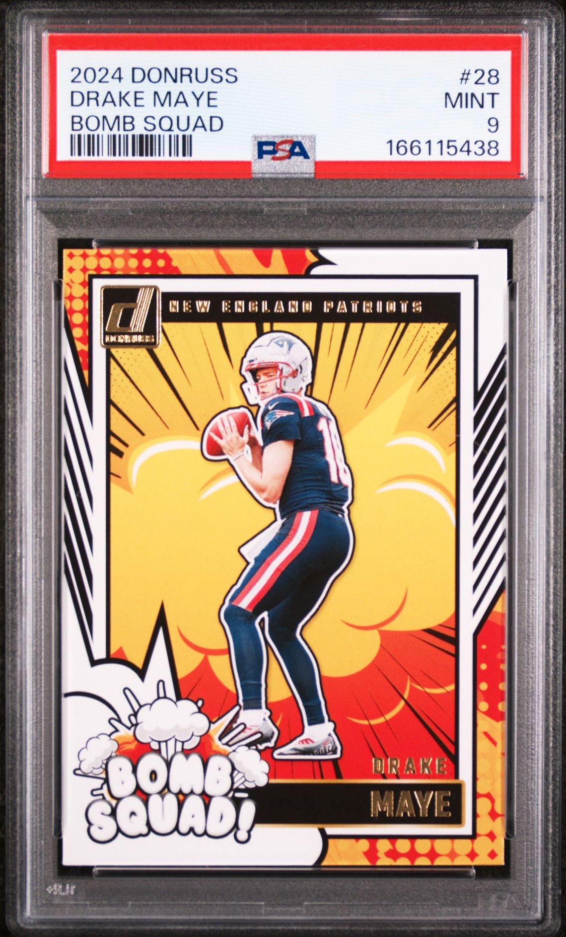 2024 Panini Donruss Bomb Squad Drake Maye #28 Mint 9 front