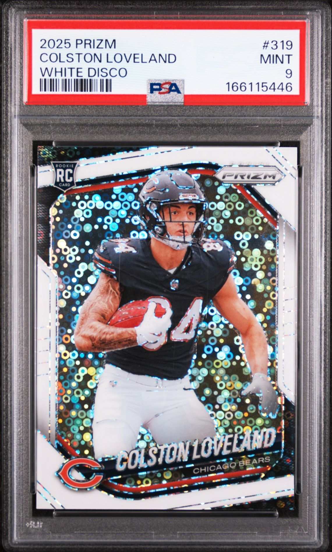 2025 Panini Prizm Colston Loveland #319 (White Disco) Mint 9 front