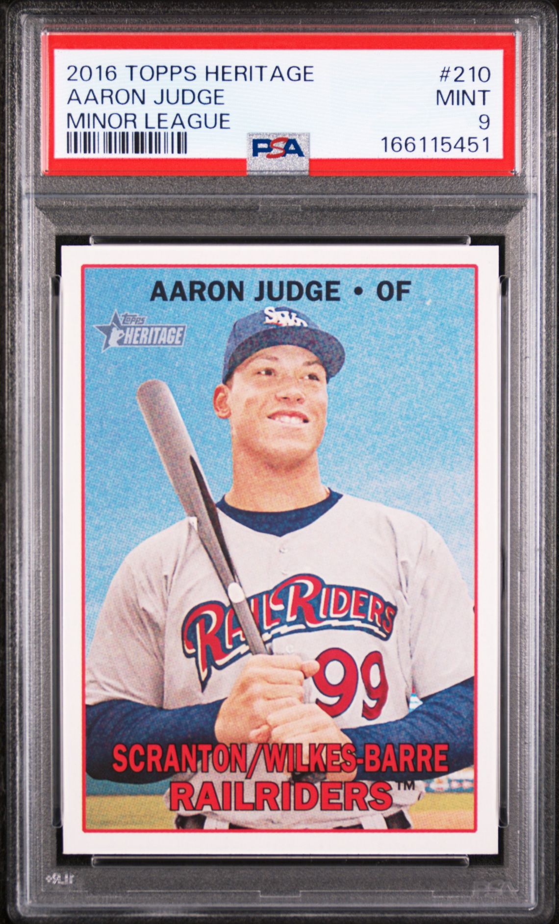 2016 Topps Heritage Minor League Aaron Judge #210 Mint 9 front