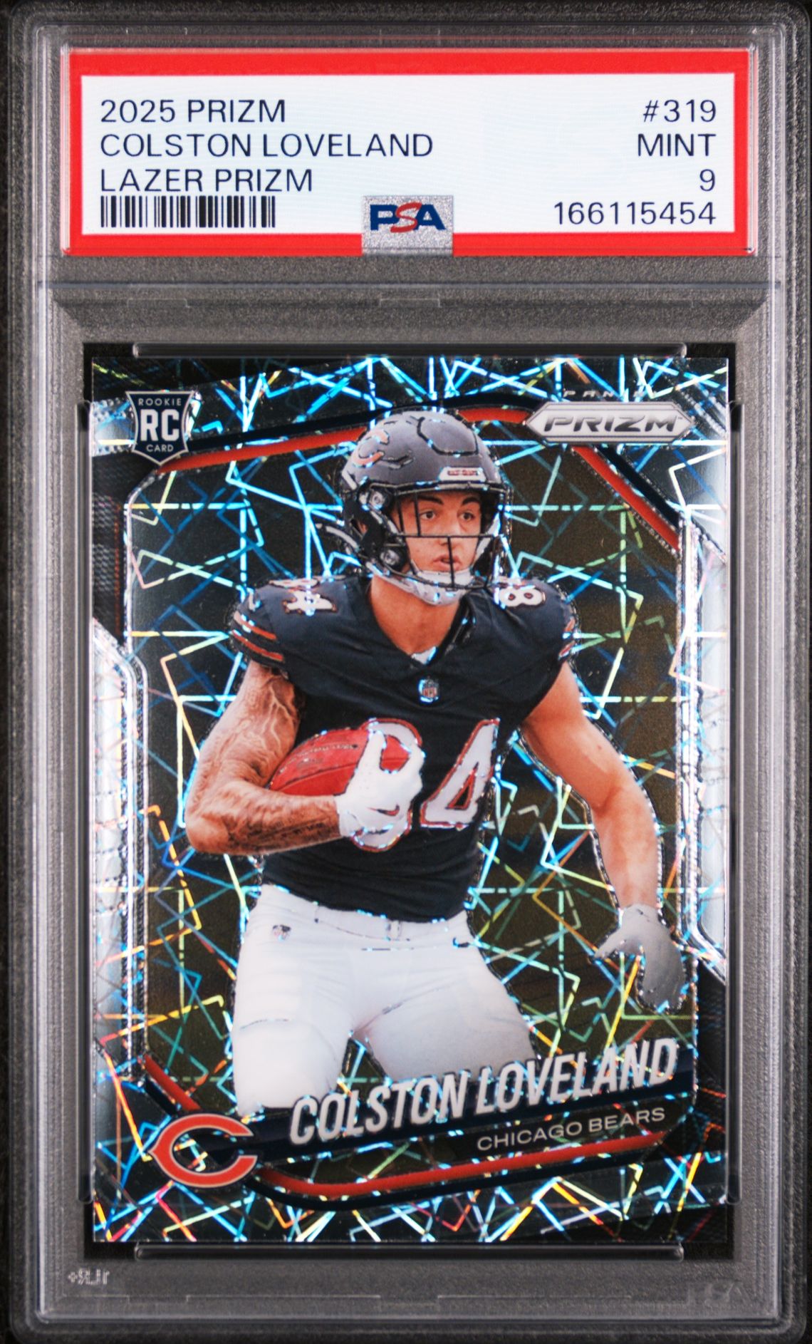 2025 Panini Prizm Colston Loveland #319 (Lazer Prizm) Mint 9 front