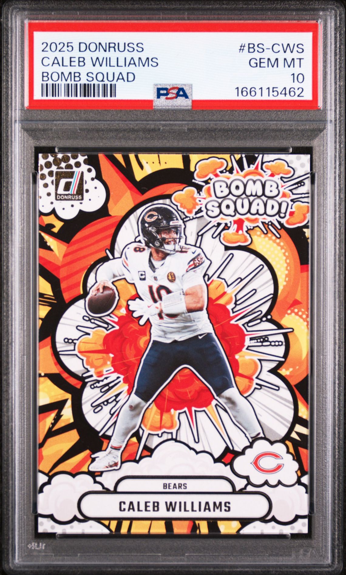 2025 PANINI DONRUSS BOMB SQUAD CALEB WILLIAMS  BS-CWS GEM MT 10 front