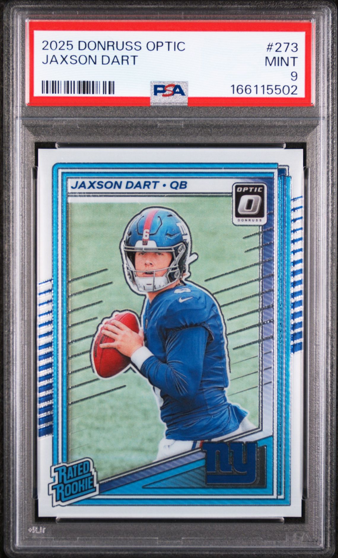 2025 Panini Donruss Optic Jaxson Dart #273 Mint 9 front