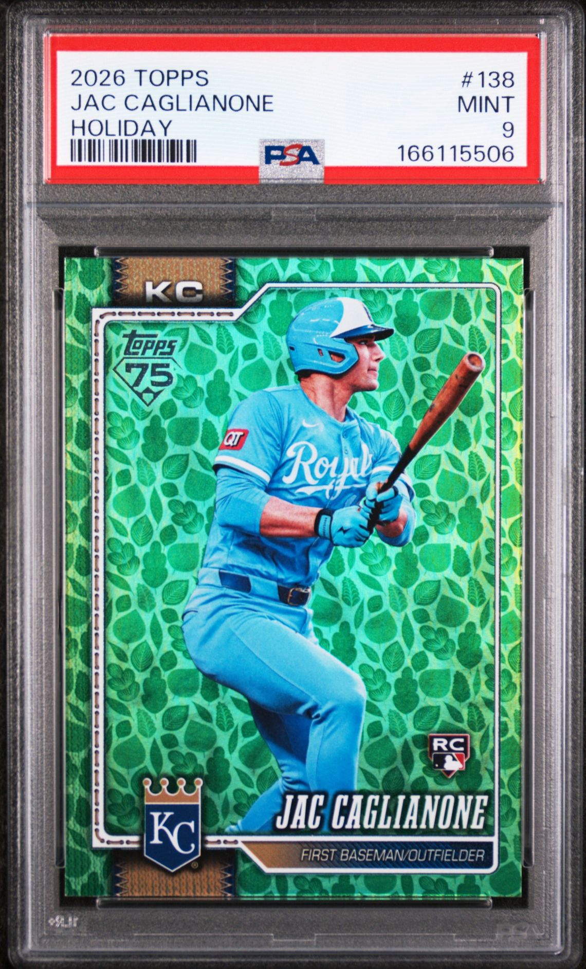 2026 Topps Jac Caglianone #138 (Holiday) Mint 9 front