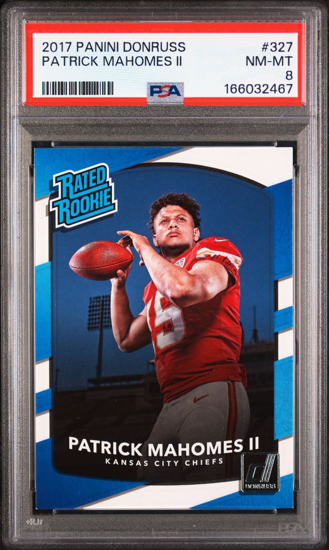 2017 Panini Donruss Patrick Mahomes Ii #327 Nm-Mt 8 front