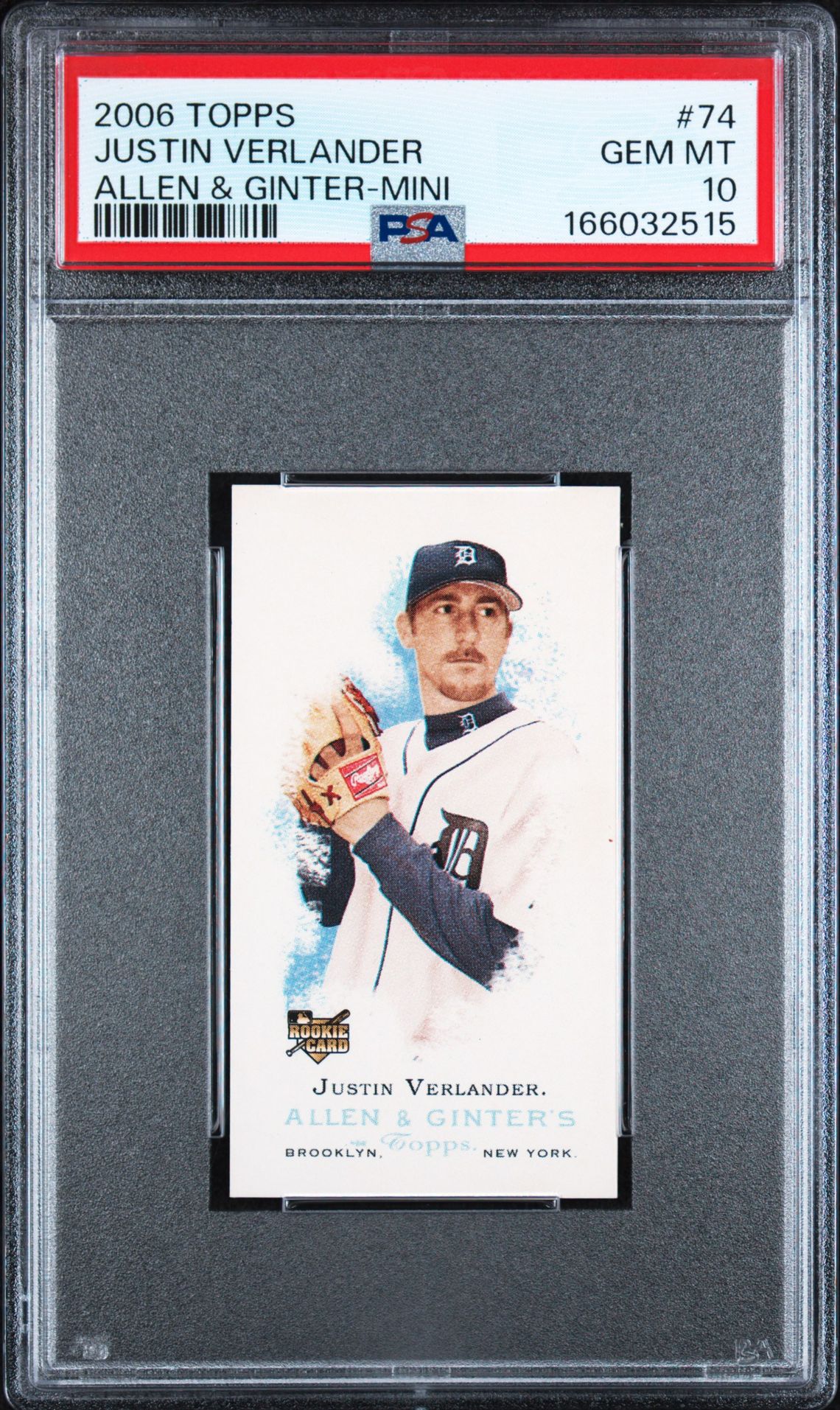 2006 Topps Allen & Ginter Justin Verlander #74 (Allen & Ginter-Mini) Gem Mt 10 front
