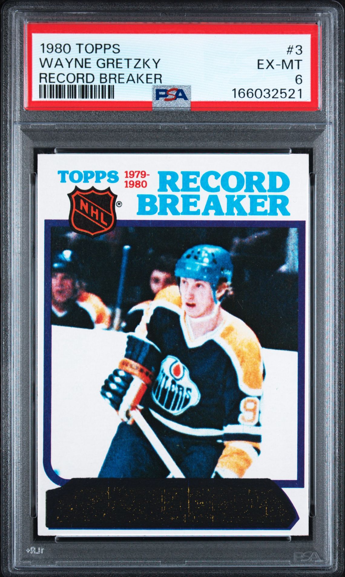 1980 Topps Wayne Gretzky #3 (Record Breaker) Ex-Mt 6 front