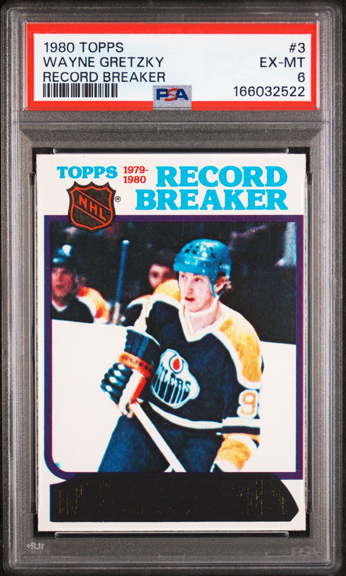 1980 Topps Wayne Gretzky #3 (Record Breaker) Ex-Mt 6 front