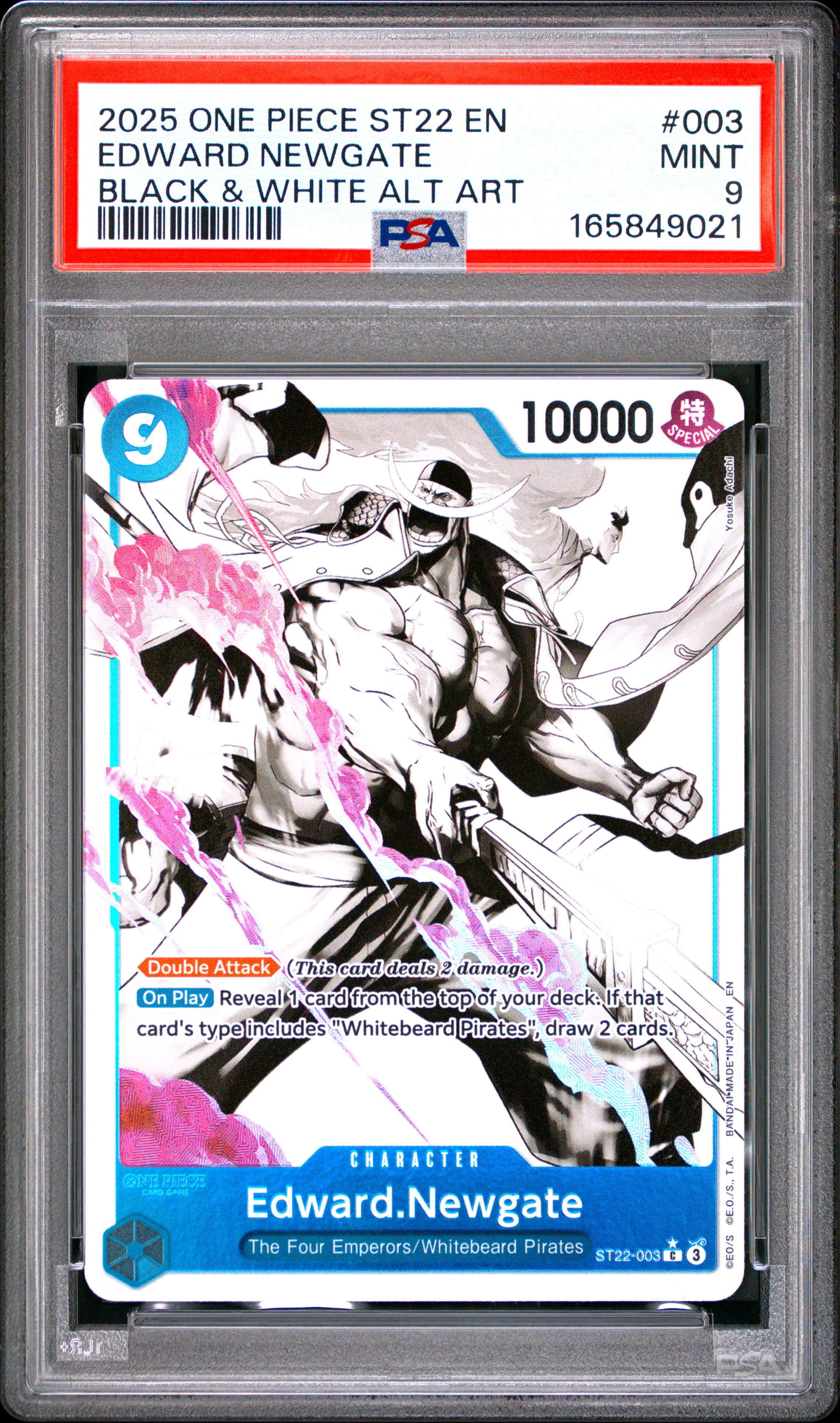 2025 #003 Edward Newgate PSA 9 One Piece Starter Deck ST22-Ace & Newgate