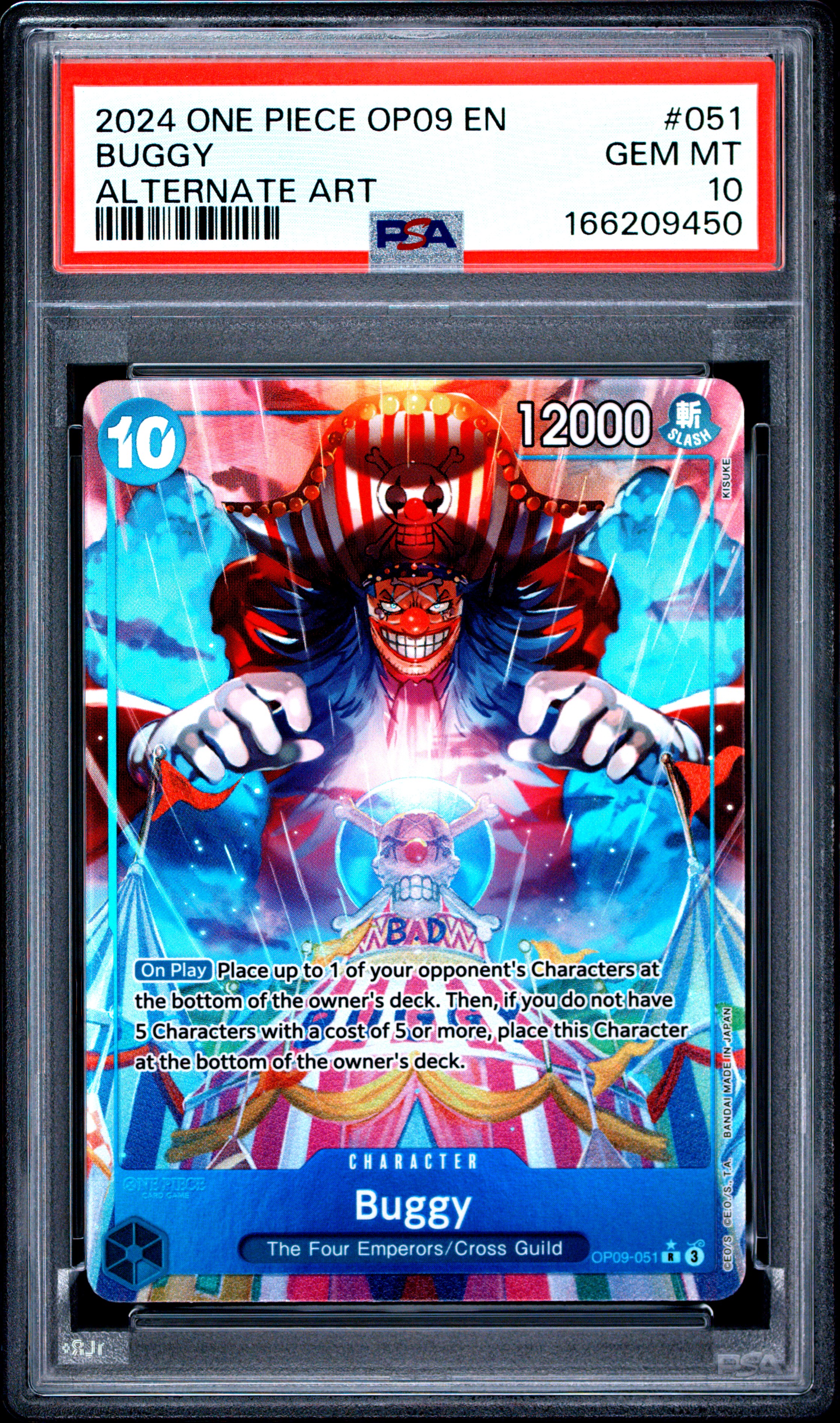 2024 #051 Buggy PSA 10 One Piece OP09-Emperors in the New World
