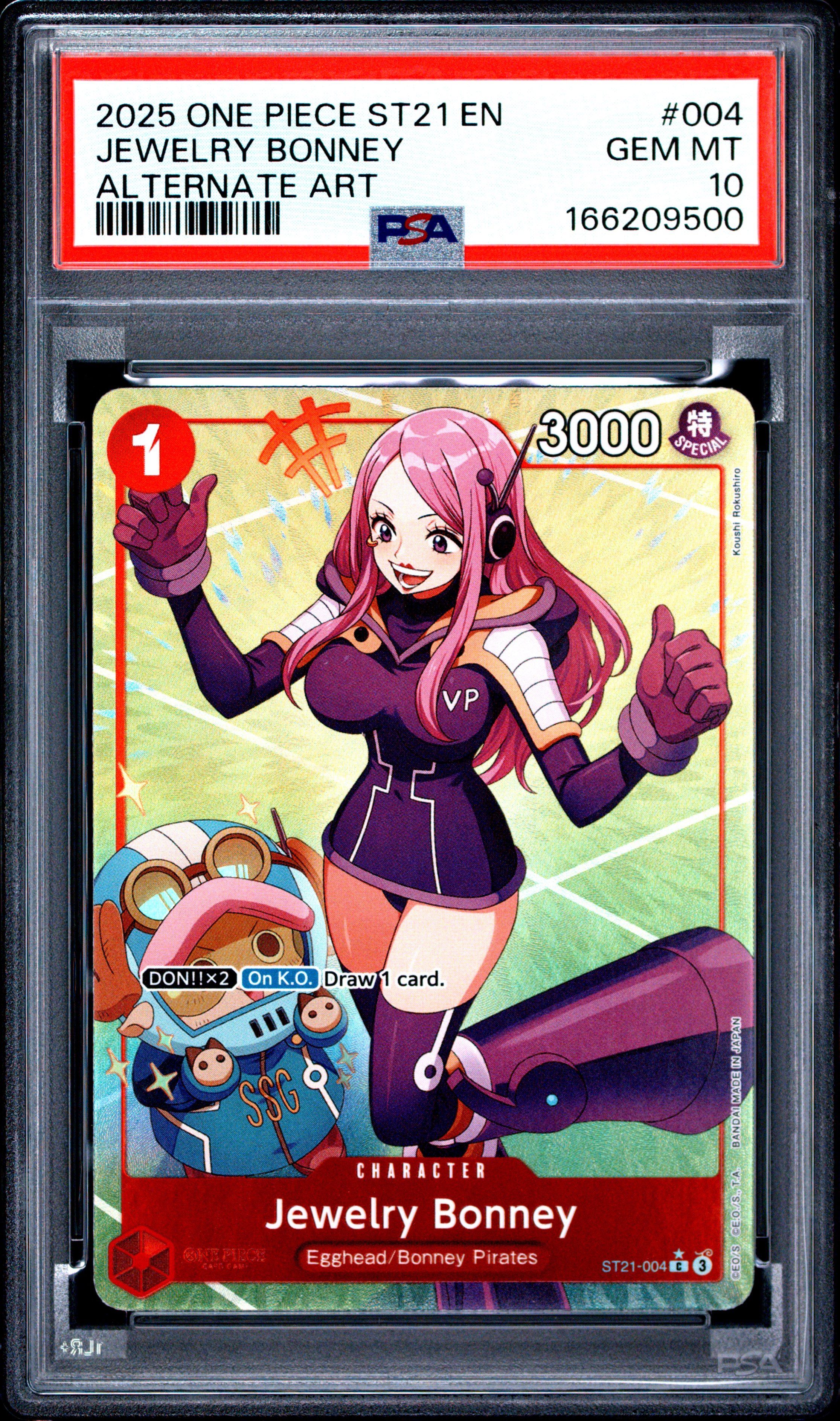 2025 #004 Jewelry Bonney PSA 10 One Piece Starter Deck ST21-EX Gear 5