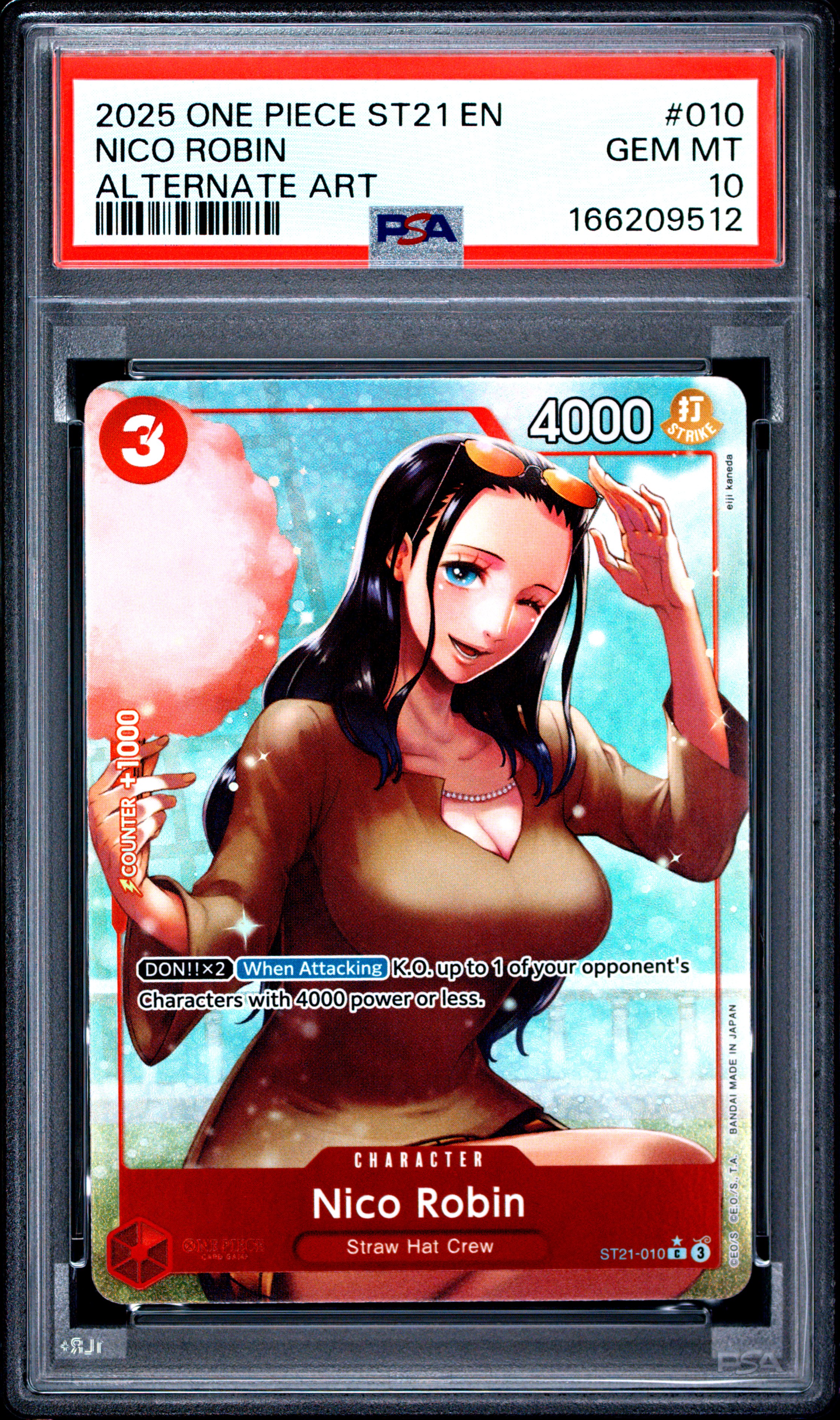 2025 #010 Nico Robin PSA 10 One Piece Starter Deck ST21-EX Gear 5