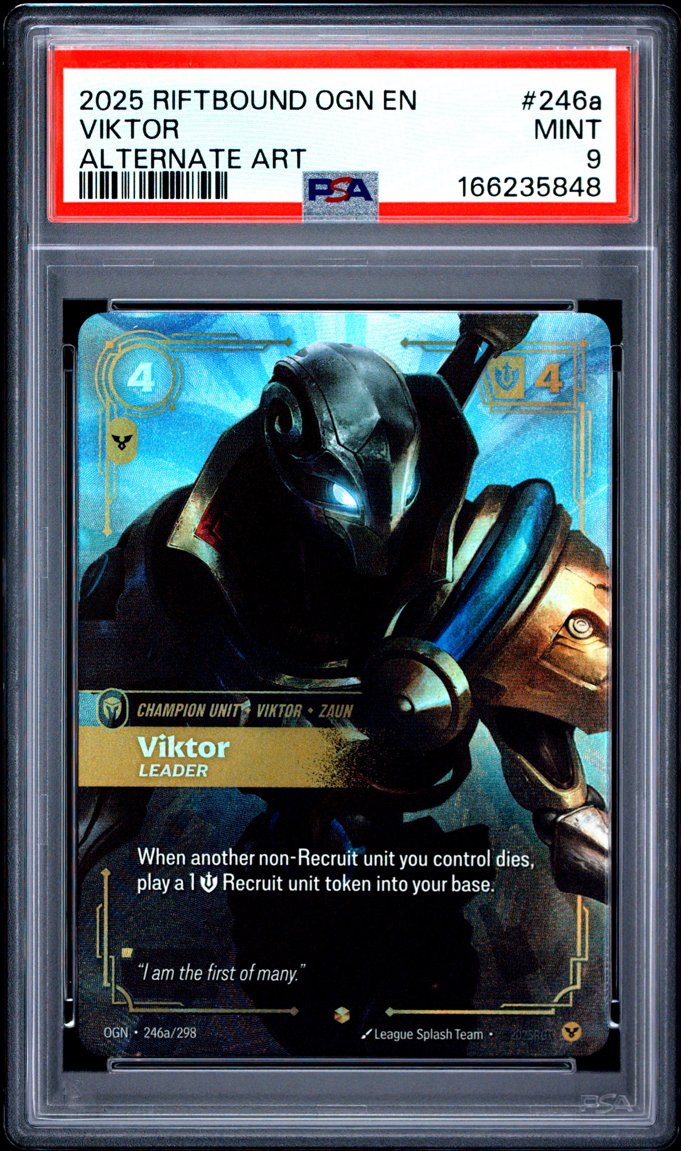 2025 #246a Viktor - Leader PSA 9 Riftbound: League of Legends Ogn-Origins