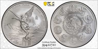 2022-Mo 5 Onza Libertad Ag MS69