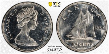 1968 10C Nickel - Philadelphia Mint MS65