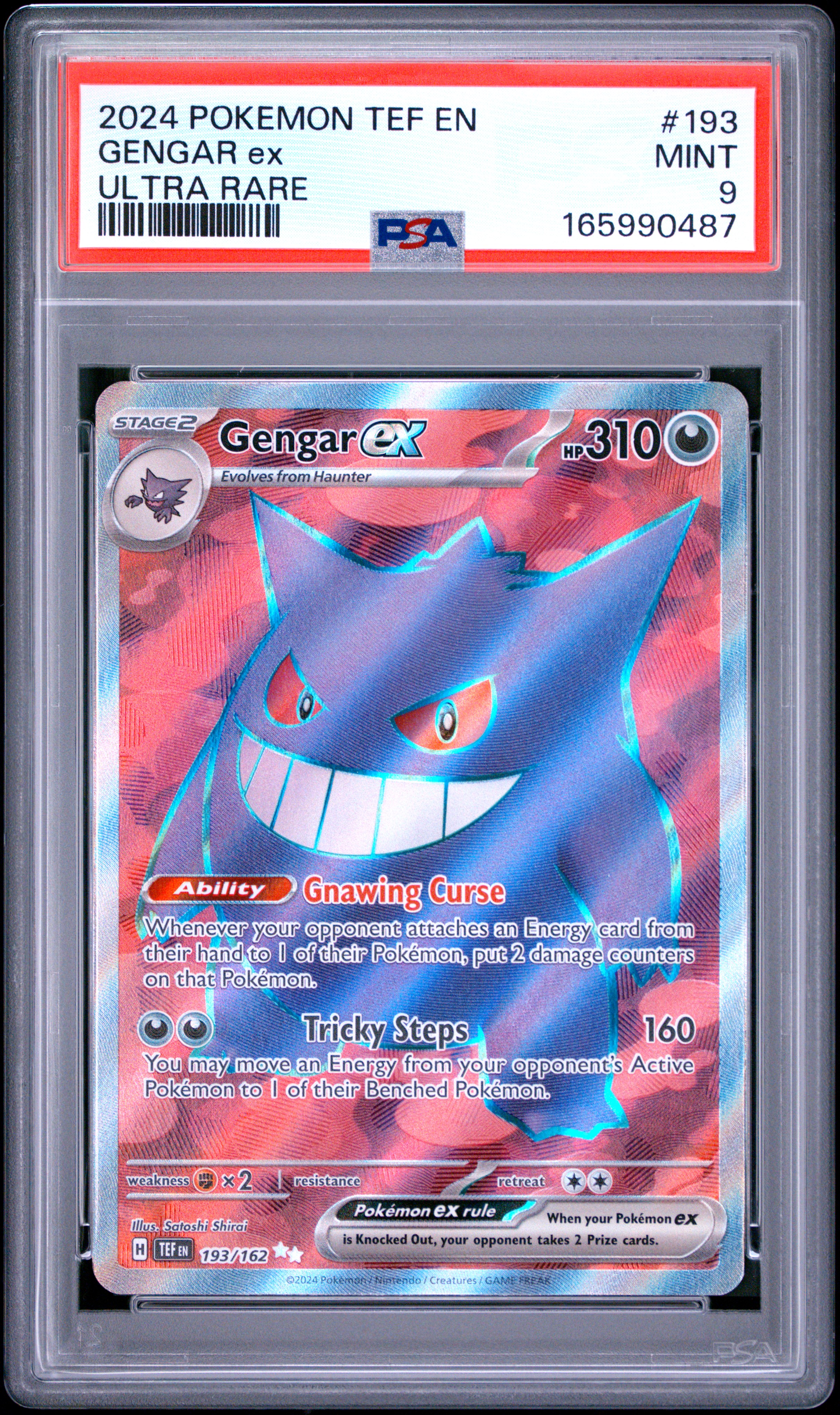 2024 #193 Gengar EX PSA 9 Tef EN-Temporal Forces