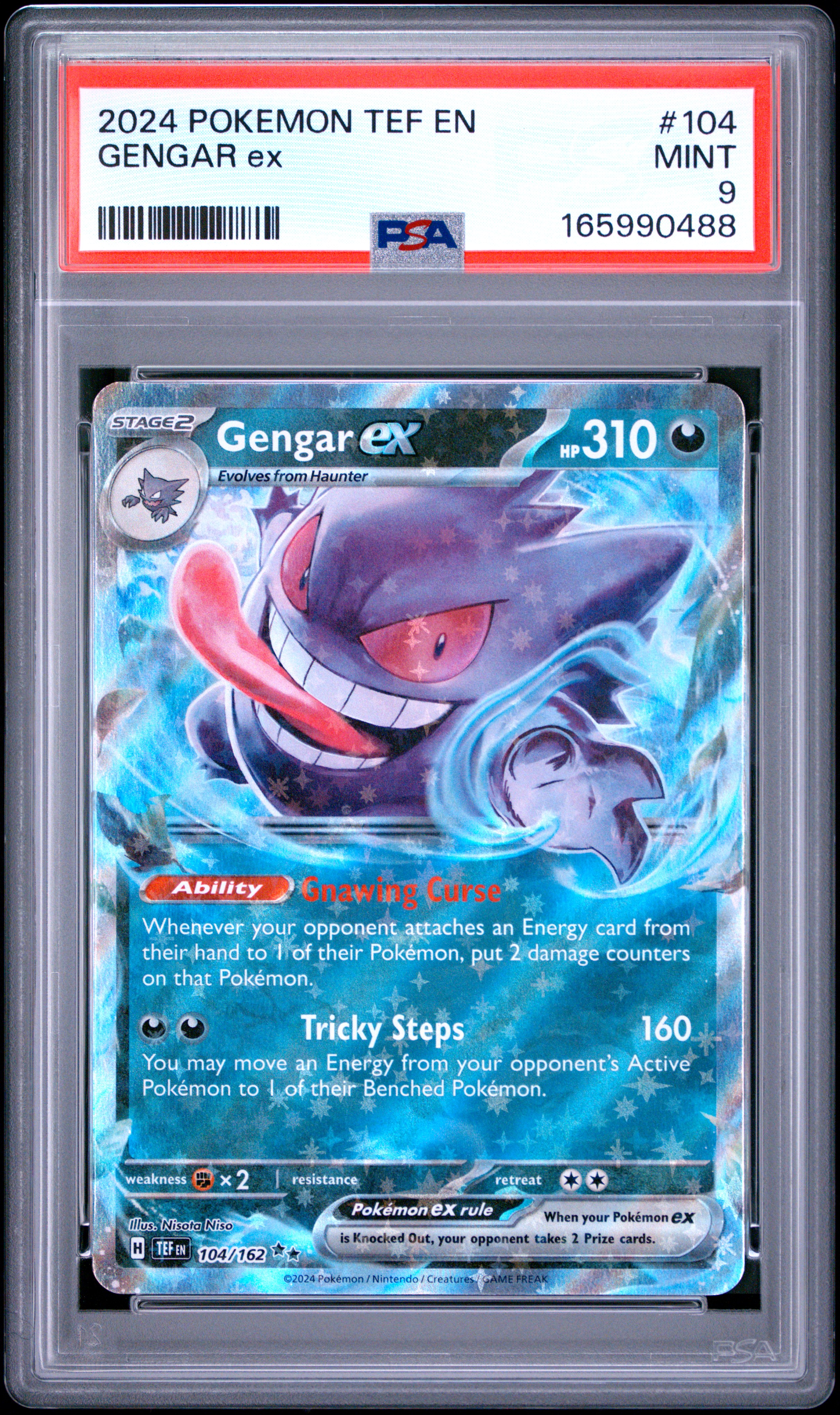 2024 #104 Gengar EX PSA 9 Tef EN-Temporal Forces