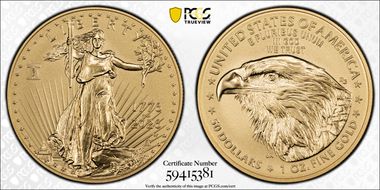 2026-W $50 Enhanced Gold Eagle w/ Liberty Bell 250 Privy SP70