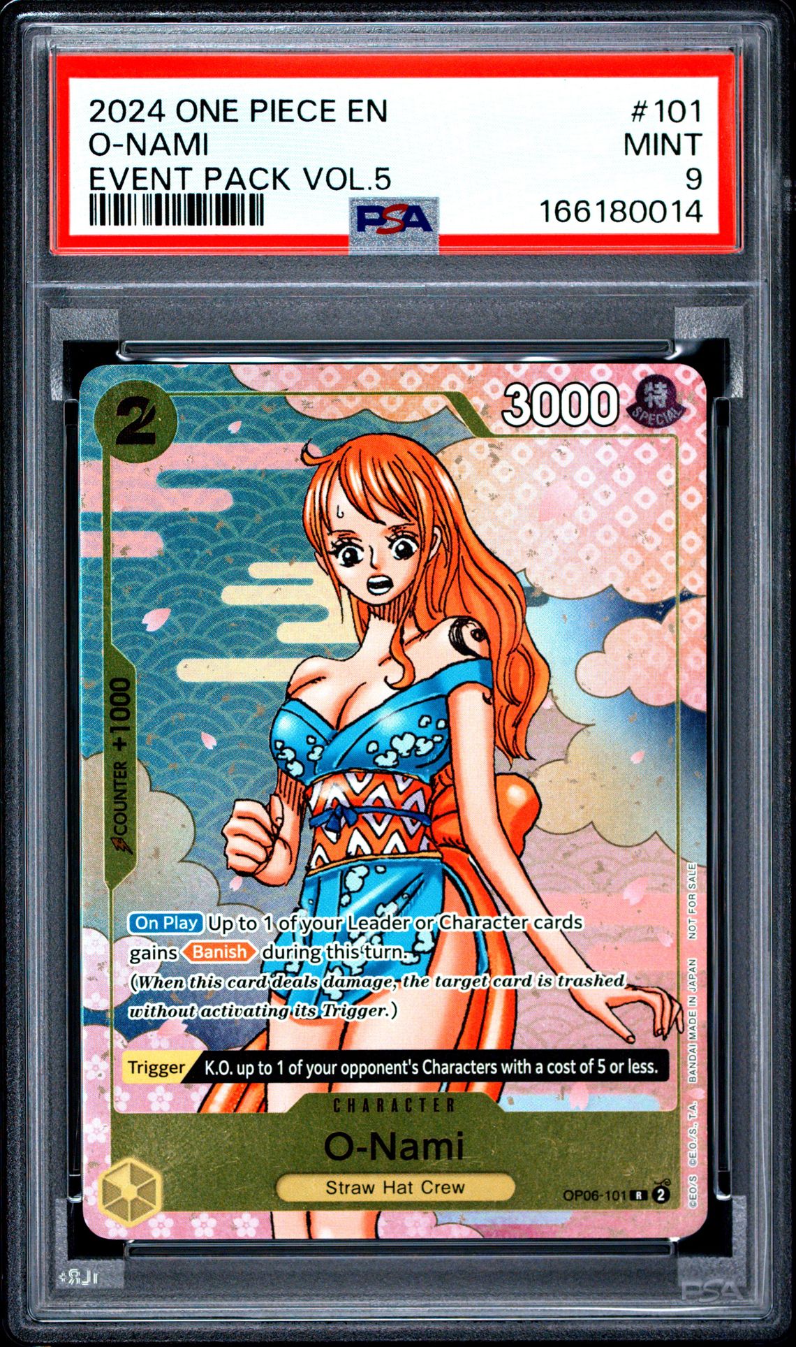 2024 One Piece Event Pack Vol.5 O-Nami #101 Mint 9 front
