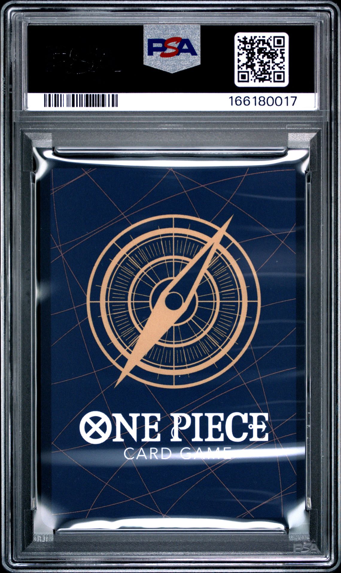 2025 One Piece Op11-A Fist Of Divine Speed Silvers Rayleigh #005 (Special Alternate Art) Gem Mt 10 back view - PSA certificate #166180017