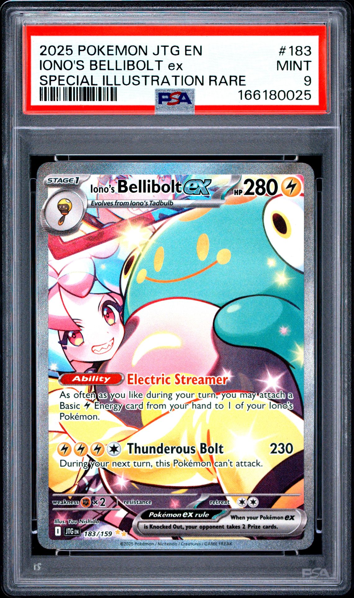 2025 Pokemon Jtg En-Journey Together Iono's Bellibolt Ex #183 (Special Illustration Rare) Mint 9 front