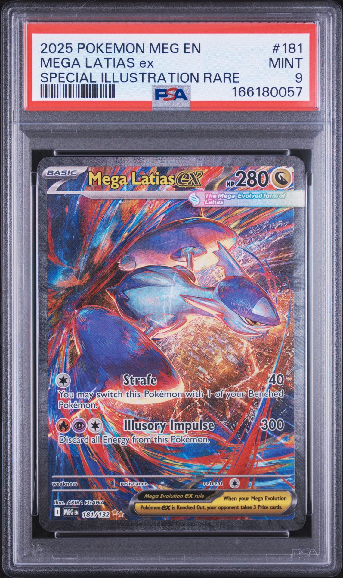 2025 Pokemon Meg En-Mega Evolution Mega Latias Ex #181 (Special Illustration Rare) Mint 9 front