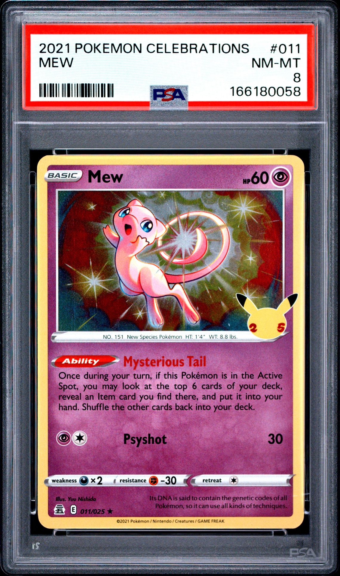 2021 Pokemon Celebrations Mew #011 Nm-Mt 8 front