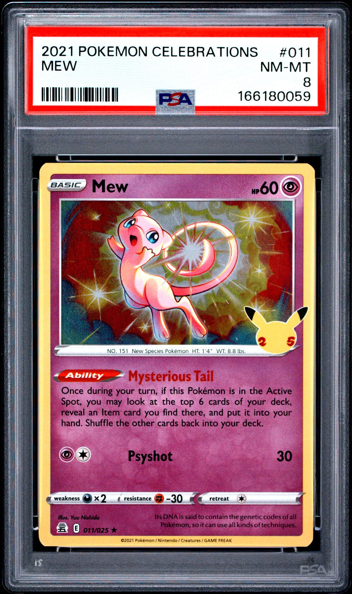 2021 Pokemon Celebrations Mew #011 Nm-Mt 8 front
