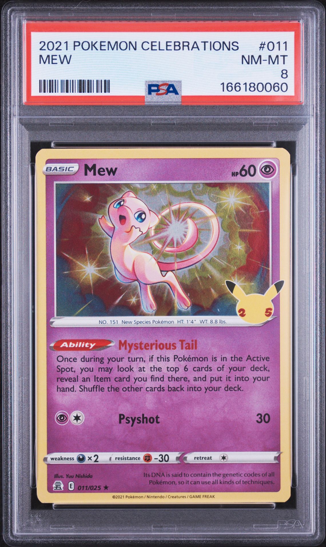 2021 Pokemon Celebrations Mew #011 Nm-Mt 8 front