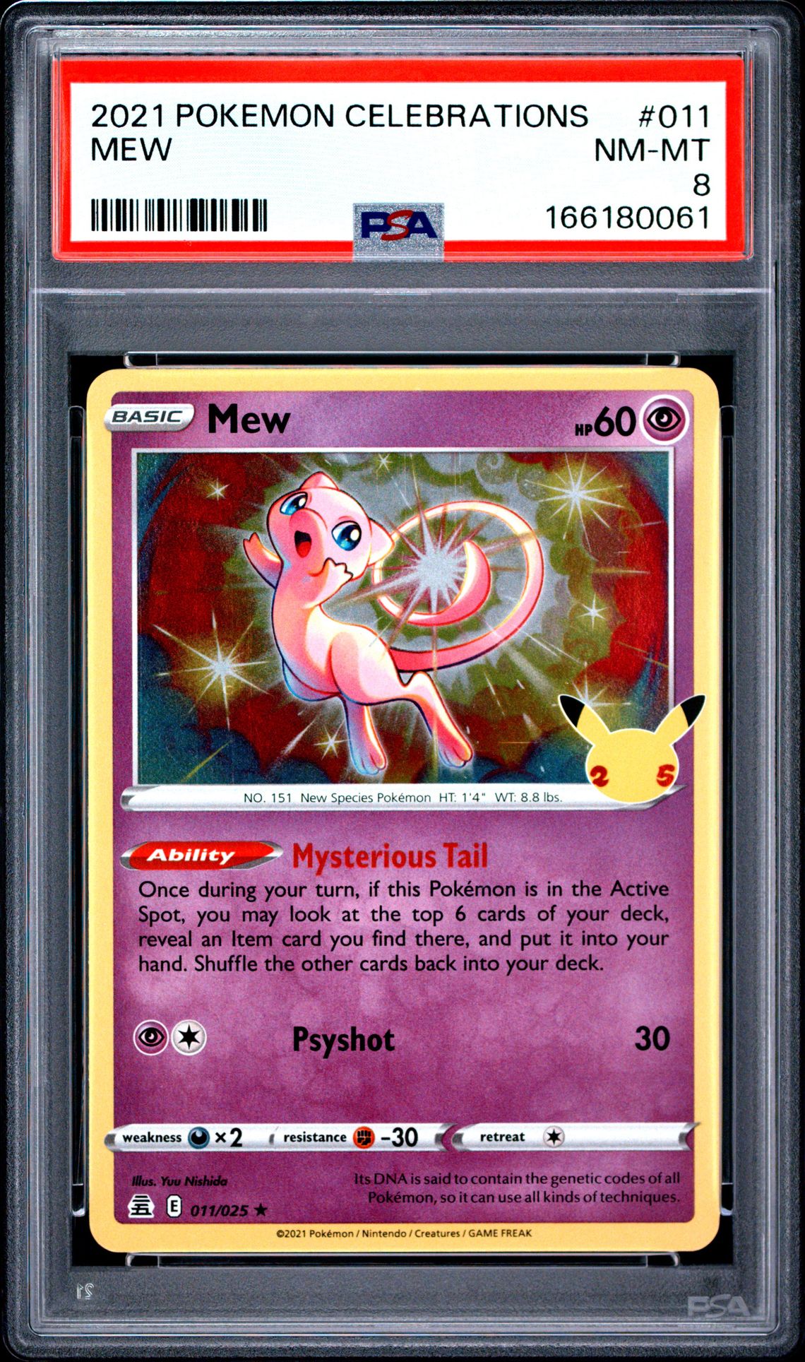 2021 Pokemon Celebrations Mew #011 Nm-Mt 8 front