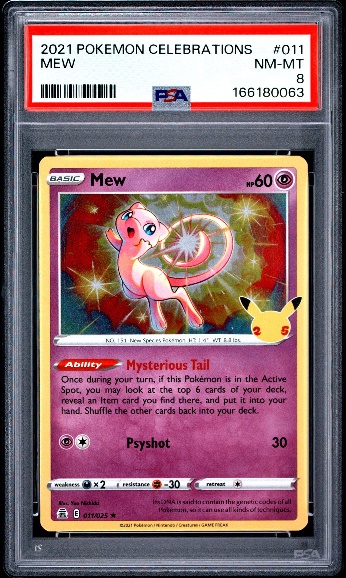2021 Pokemon Celebrations Mew #011 Nm-Mt 8 front