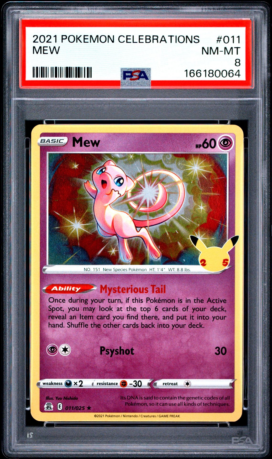 2021 Pokemon Celebrations Mew #011 Nm-Mt 8 front