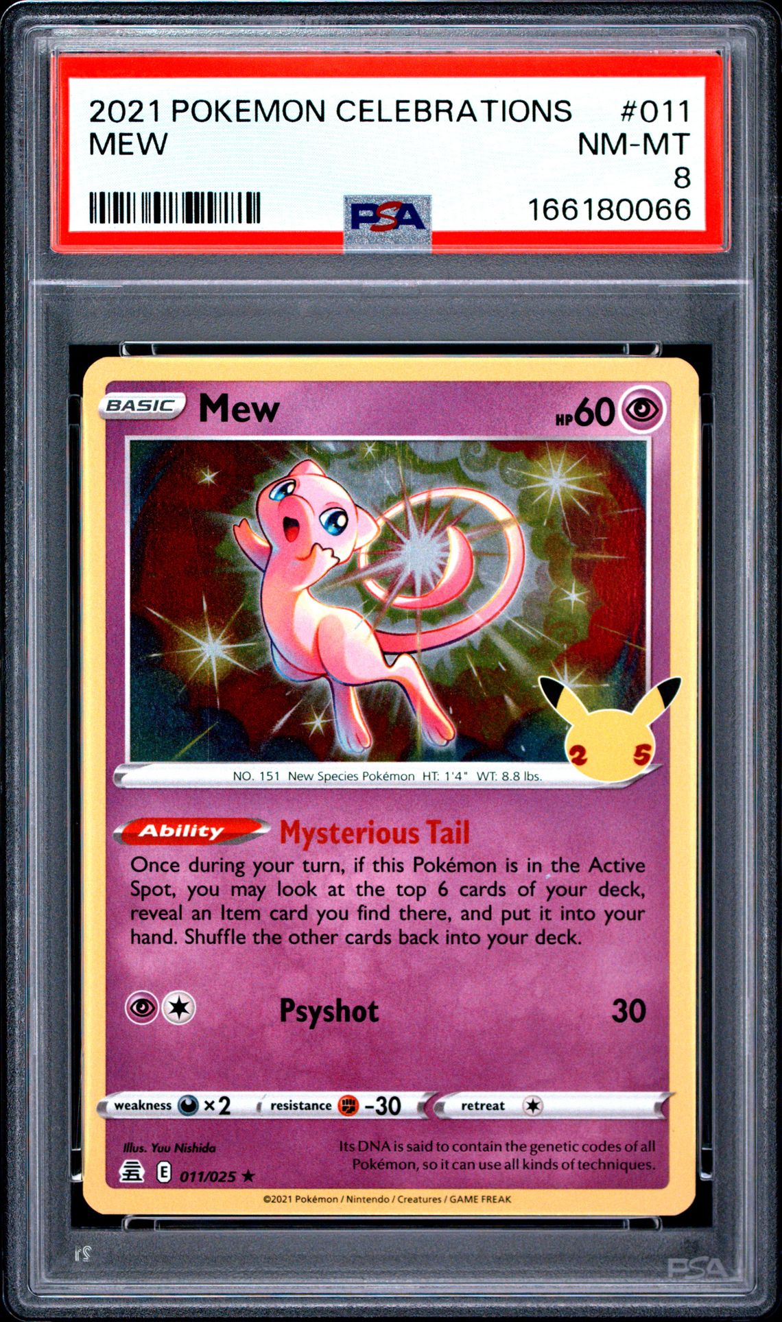 2021 Pokemon Celebrations Mew #011 Nm-Mt 8 front