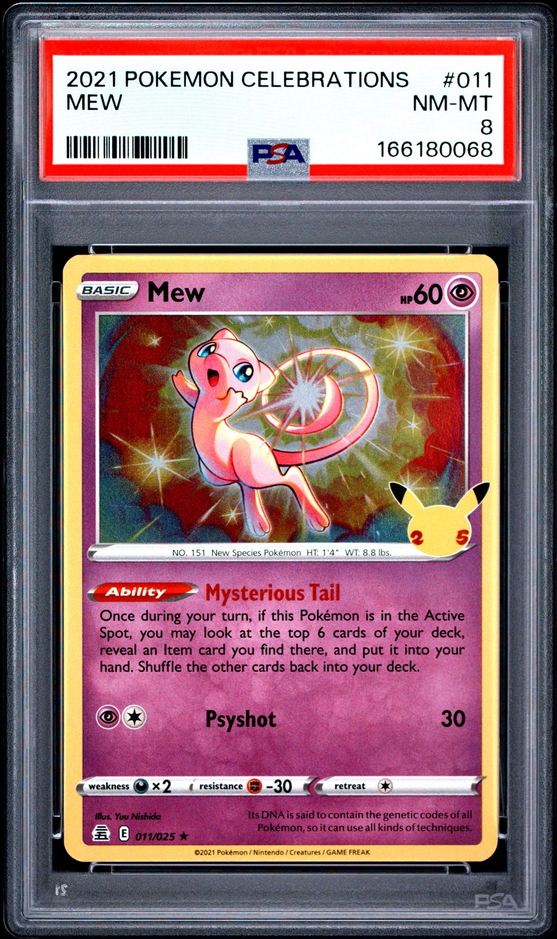 2021 Pokemon Celebrations Mew #011 Nm-Mt 8 front