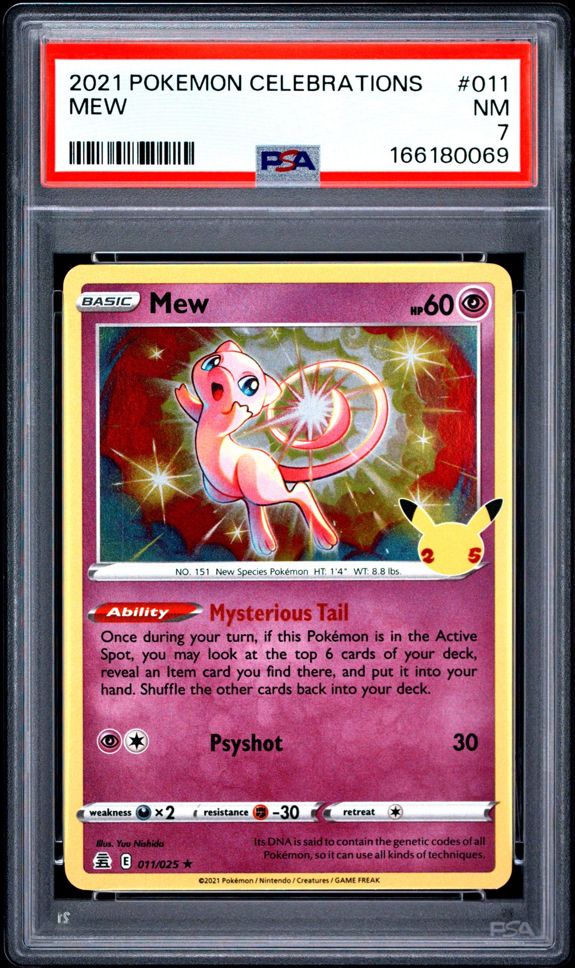 2021 Pokemon Celebrations Mew #011 Nm 7 front