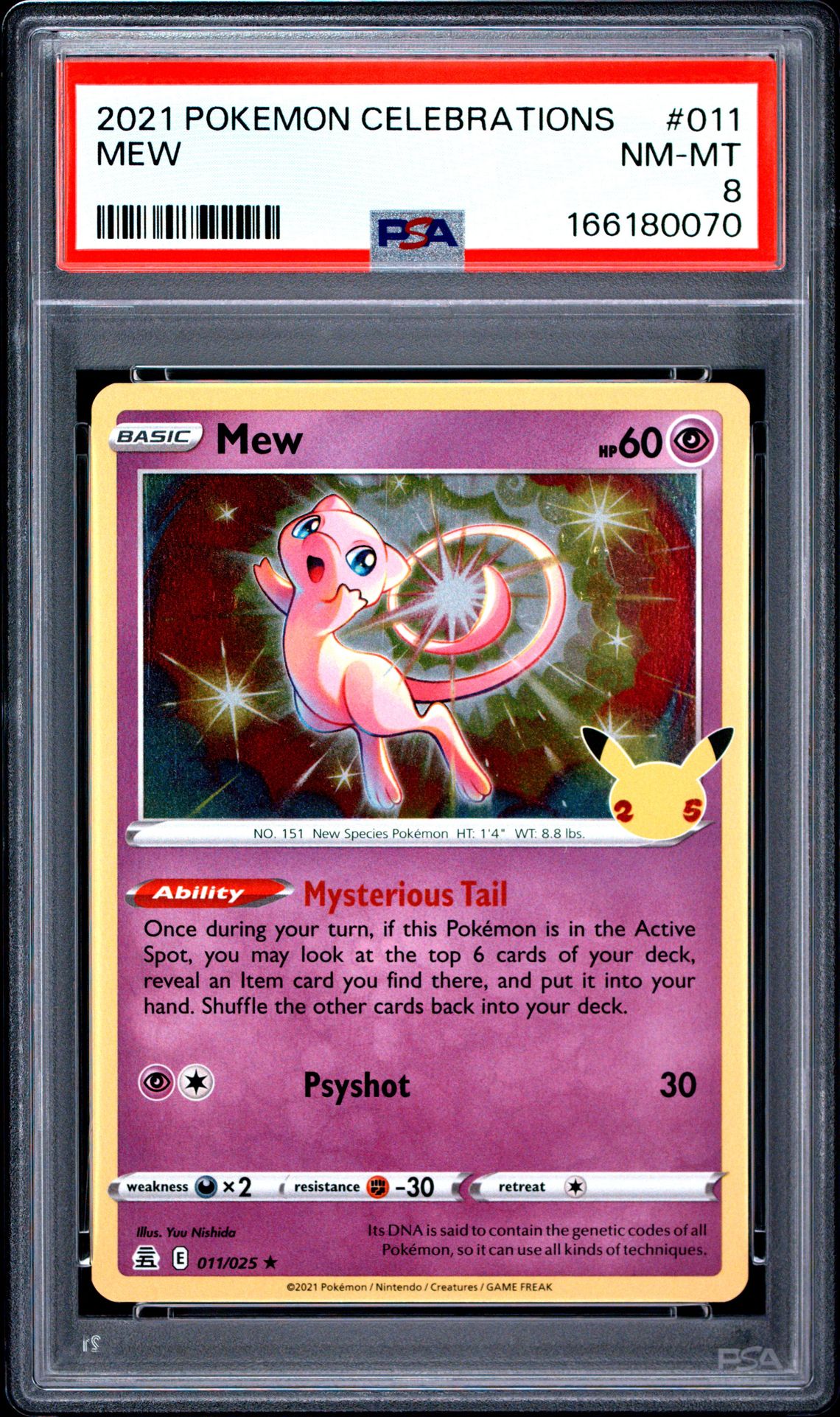 2021 Pokemon Celebrations Mew #011 Nm-Mt 8 front