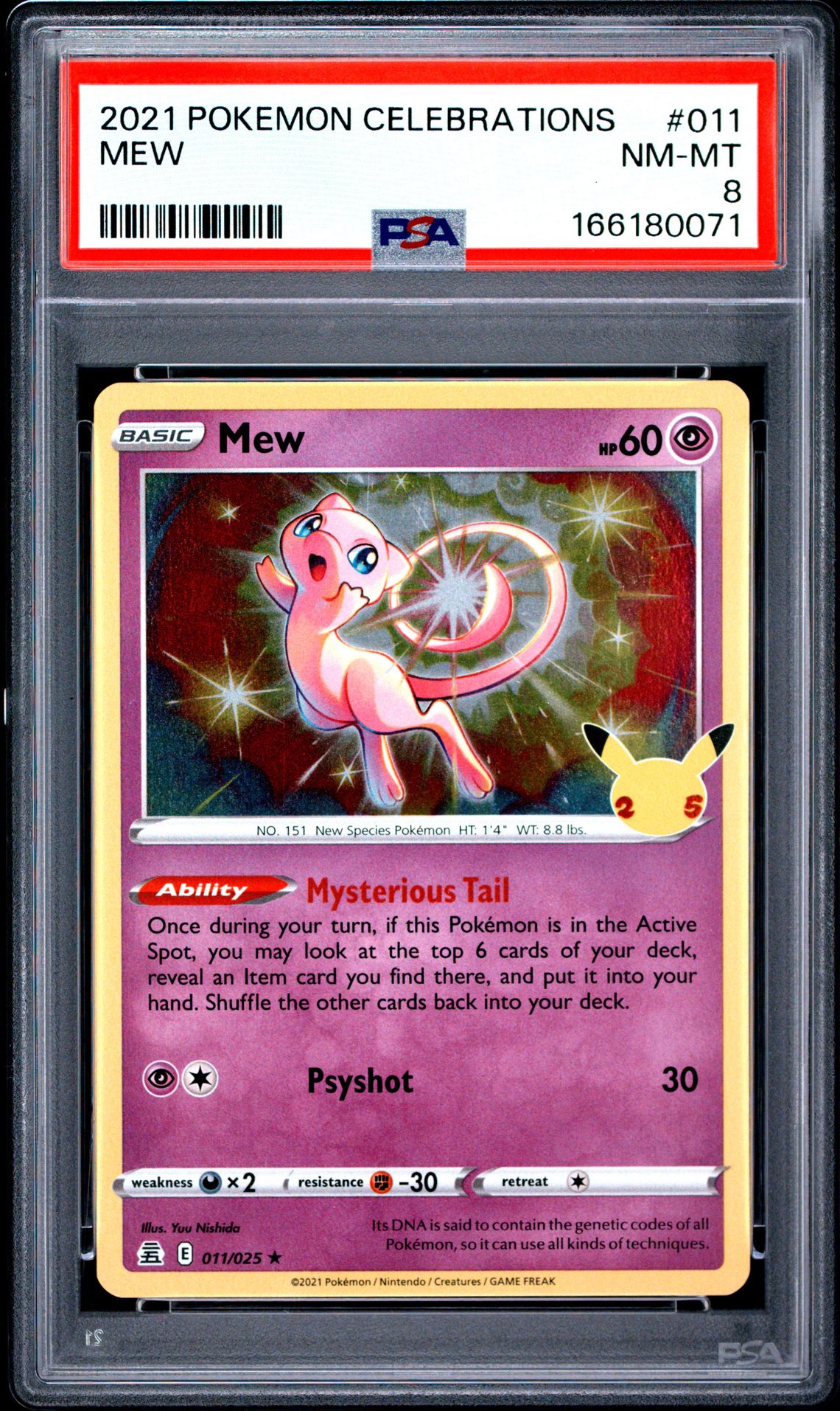 2021 Pokemon Celebrations Mew #011 Nm-Mt 8 front