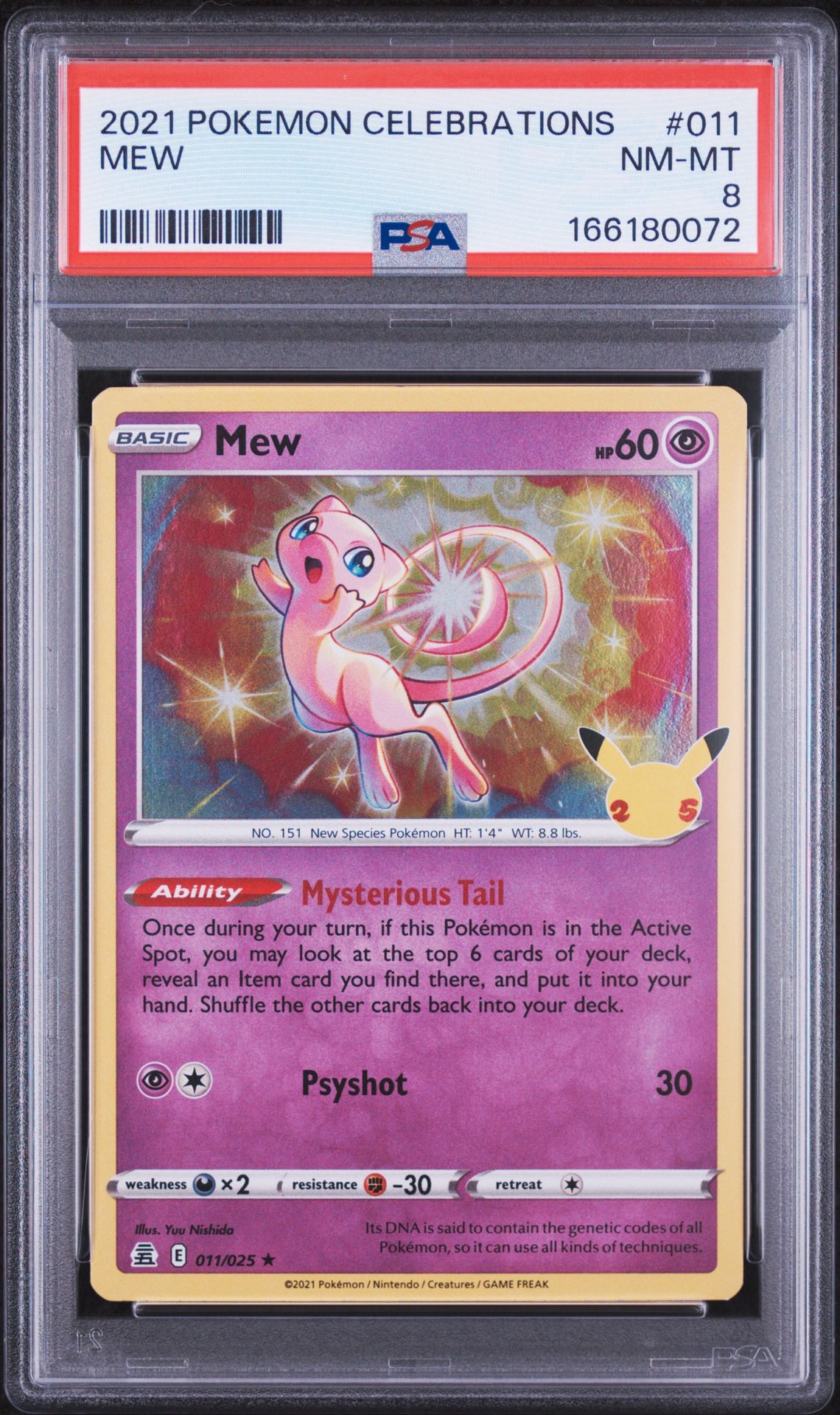 2021 Pokemon Celebrations Mew #011 Nm-Mt 8 front