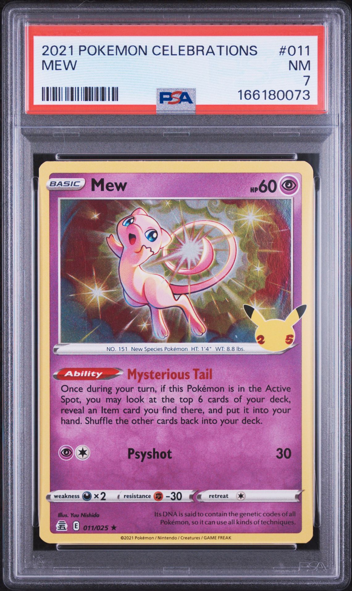 2021 Pokemon Celebrations Mew #011 Nm 7 front