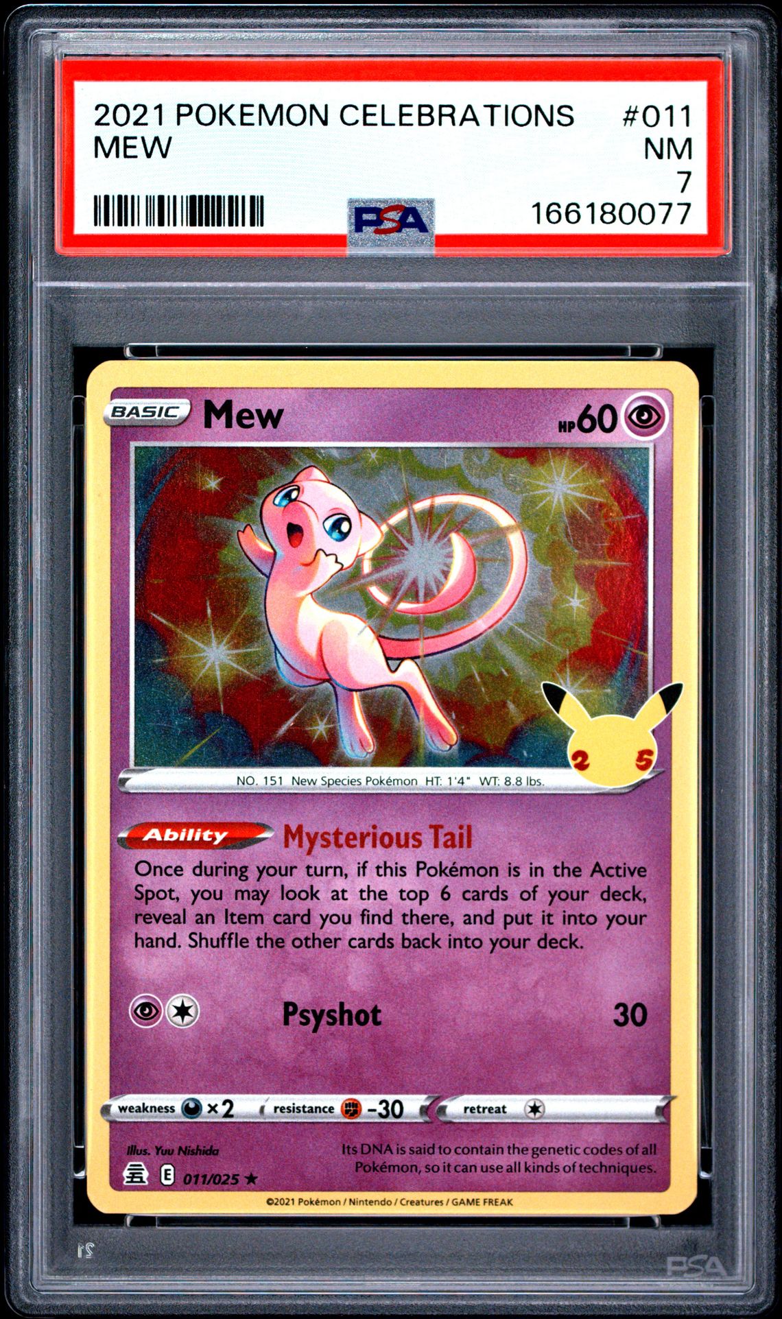 2021 Pokemon Celebrations Mew #011 Nm 7 front