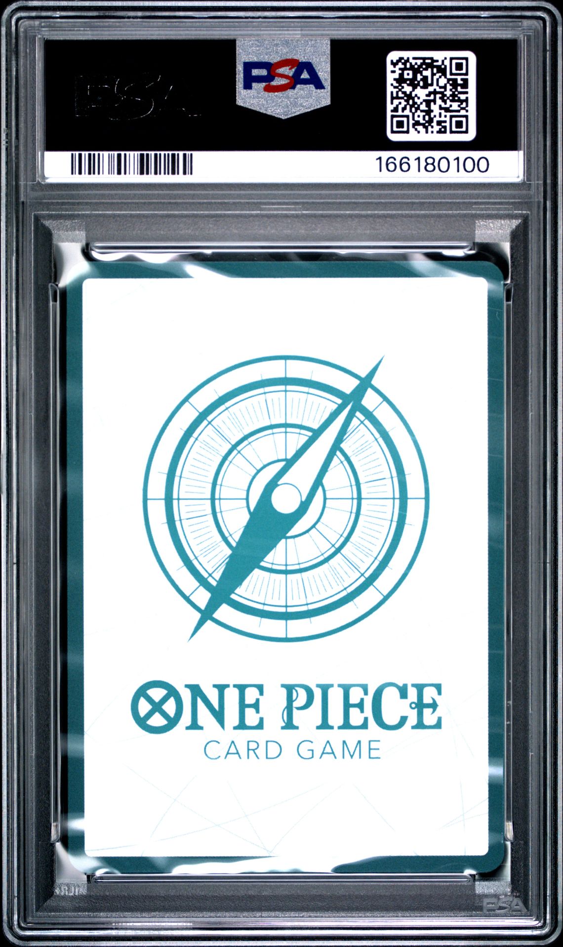 2026 One Piece Op14-Eb04-The Azure Sea's Seven Don!! Card (Dracule Mihawk-Gold) Gem Mt 10 back view - PSA certificate #166180100