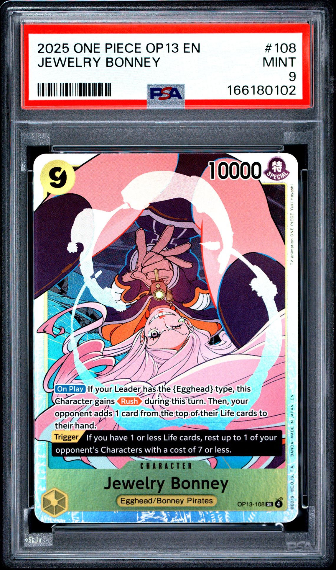 2025 One Piece Op13-Carrying On His Will Jewelry Bonney #108 Mint 9 front