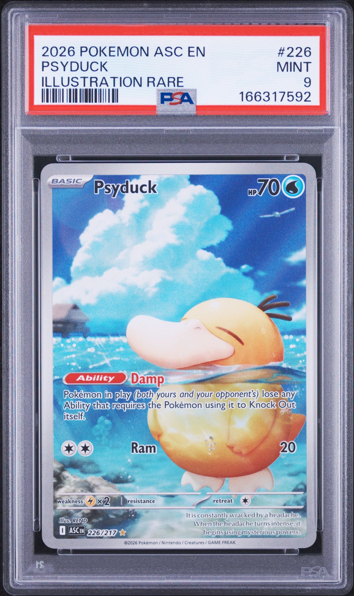 2026 Pokemon Asc En-Ascended Heroes Psyduck #226 (Illustration Rare) Mint 9 front