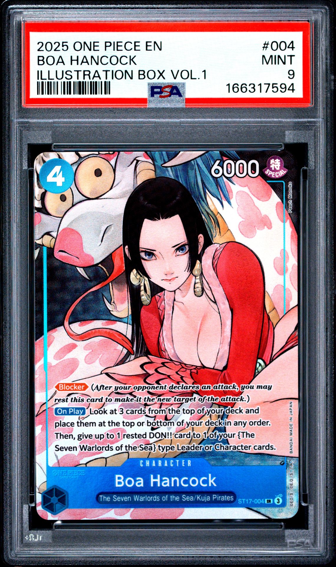 2025 One Piece Promos Boa Hancock #004 (Illustration Box Vol.1) Mint 9 front