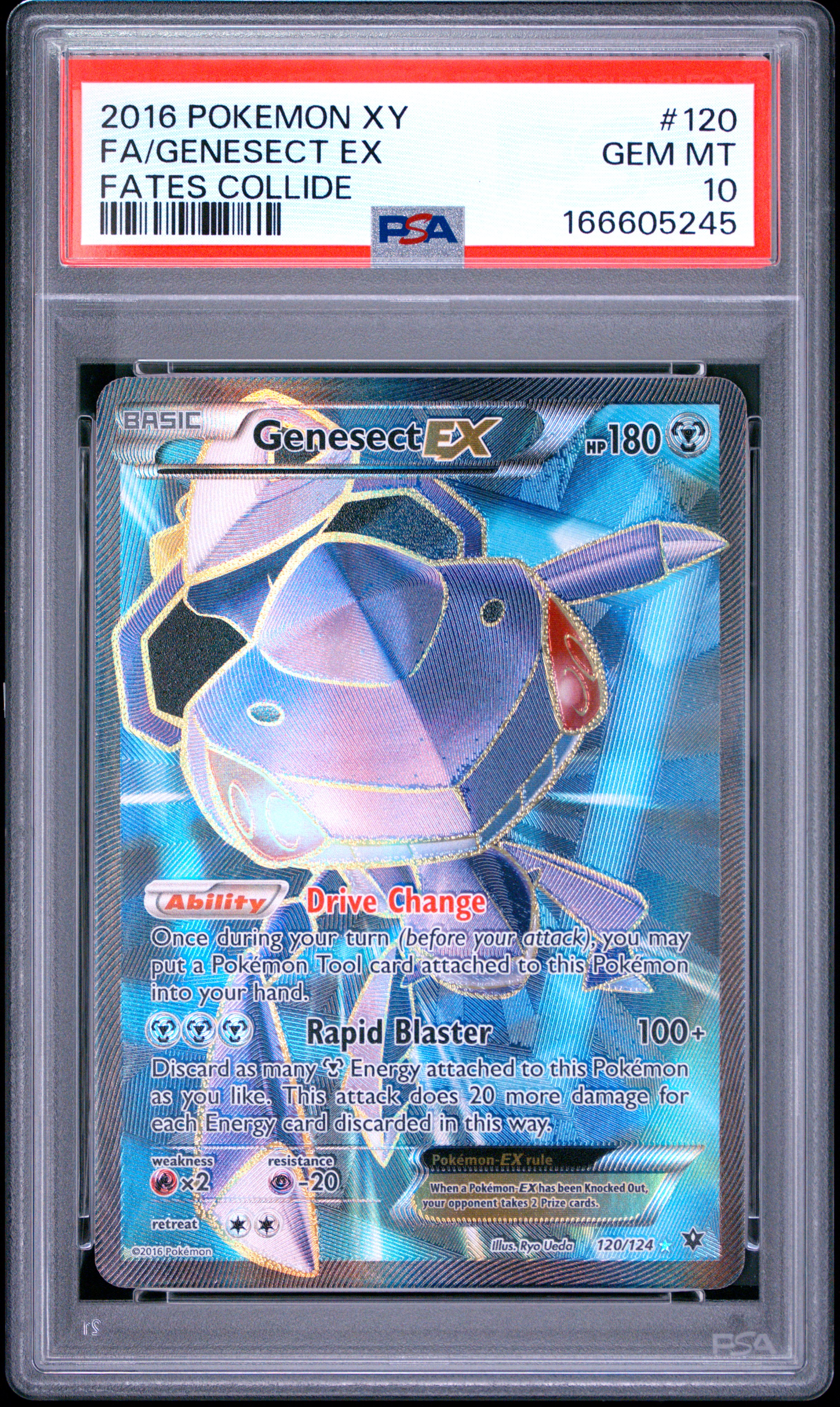 2016 #120 Full Art/Genesect EX PSA 10 XY Fates Collide