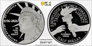 2026-S 50C Enduring Liberty Ag PR69DCAM