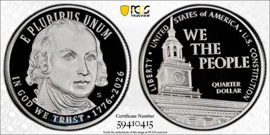 2026-S 25C U.S. Constitution Ag PR70DCAM